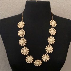 Kate Spade Gold Cream Statement Necklace